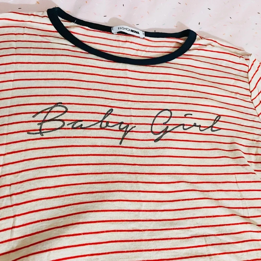 Fashionnova Baby Girl Tie-up Crop Top 👚 - Picture 7 of 8